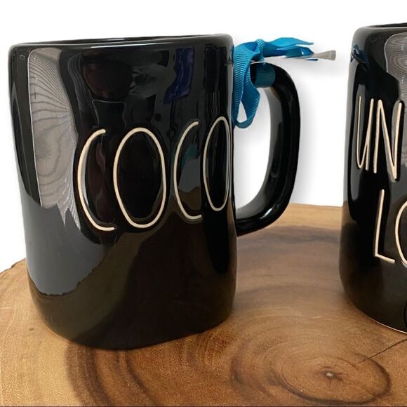 Rae Dunn Disney Pixar Coco LL Double Sided Black Mug Day Dead Lot Of 2 NWT - Picture 7 of 10